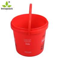 5 Liter round plastic pail with lid for strawberry packing